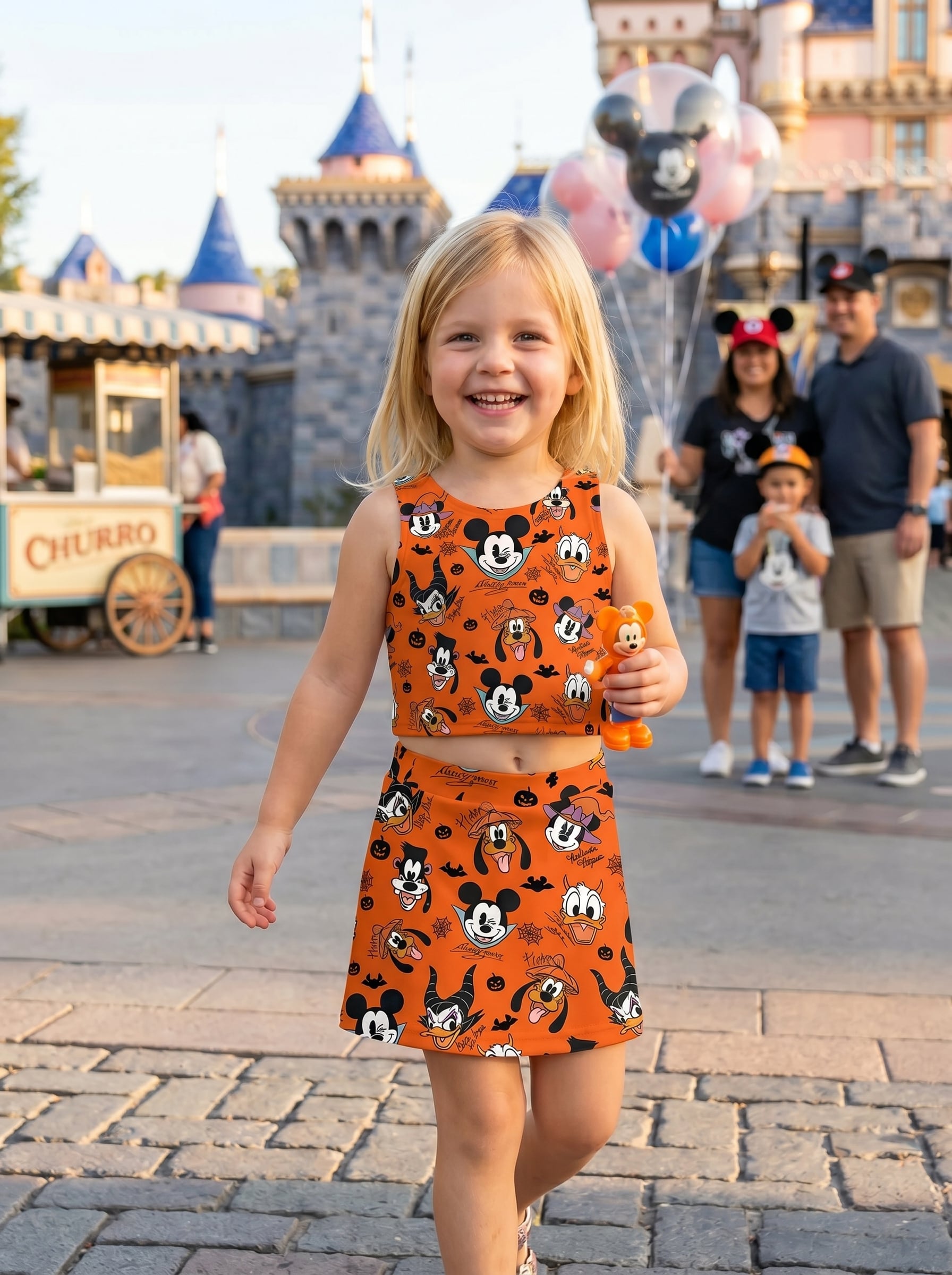 Halloween Mickey & Friends Set Dress, Mickey Minnie Matching Halloween Party Dress Disney Outfit Set - Image 2