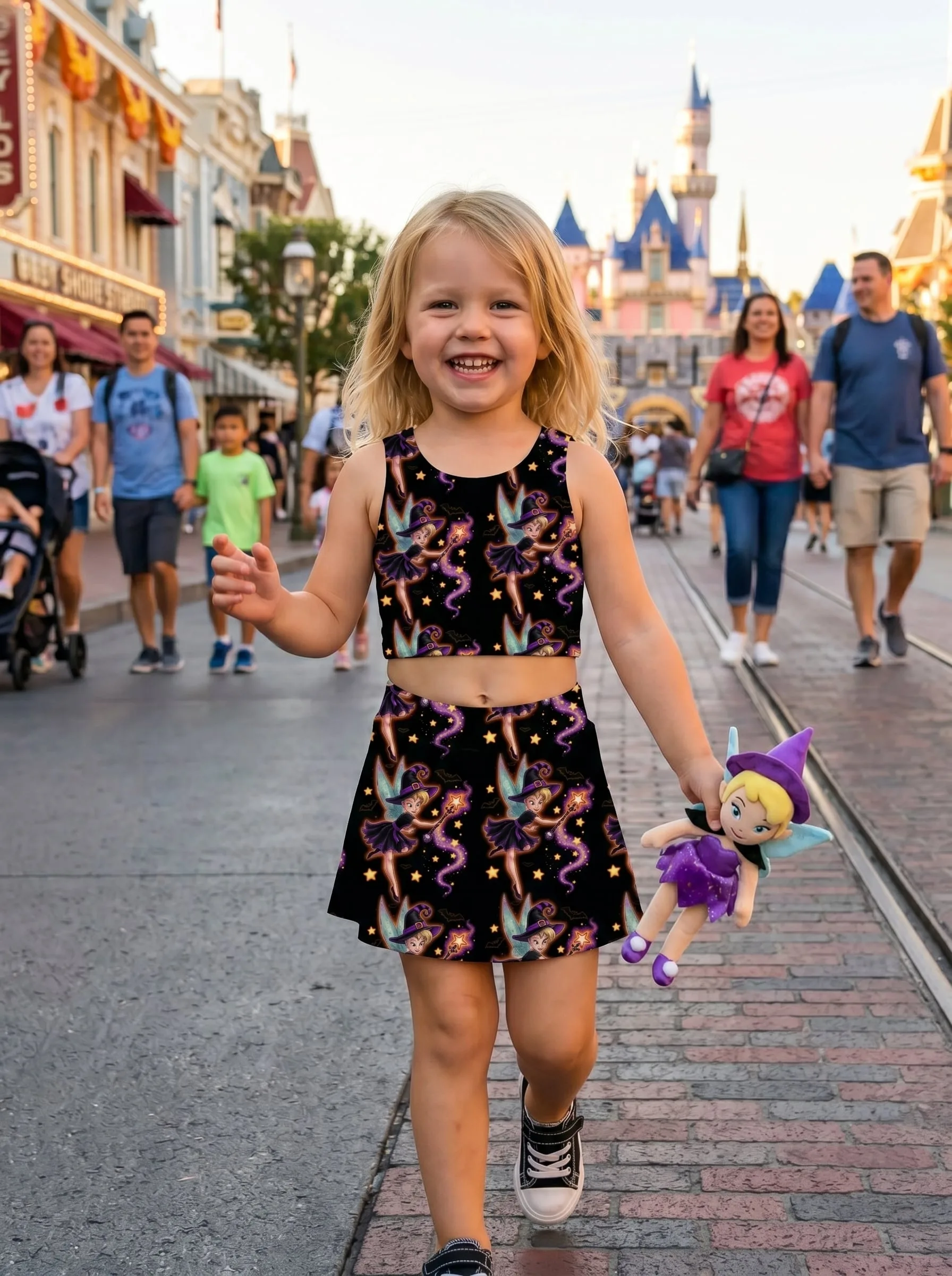 Tinker Bell Halloween Matching Dress Set, Mom And Me Outfit, Disney Halloween Vacation Clothes - Image 2