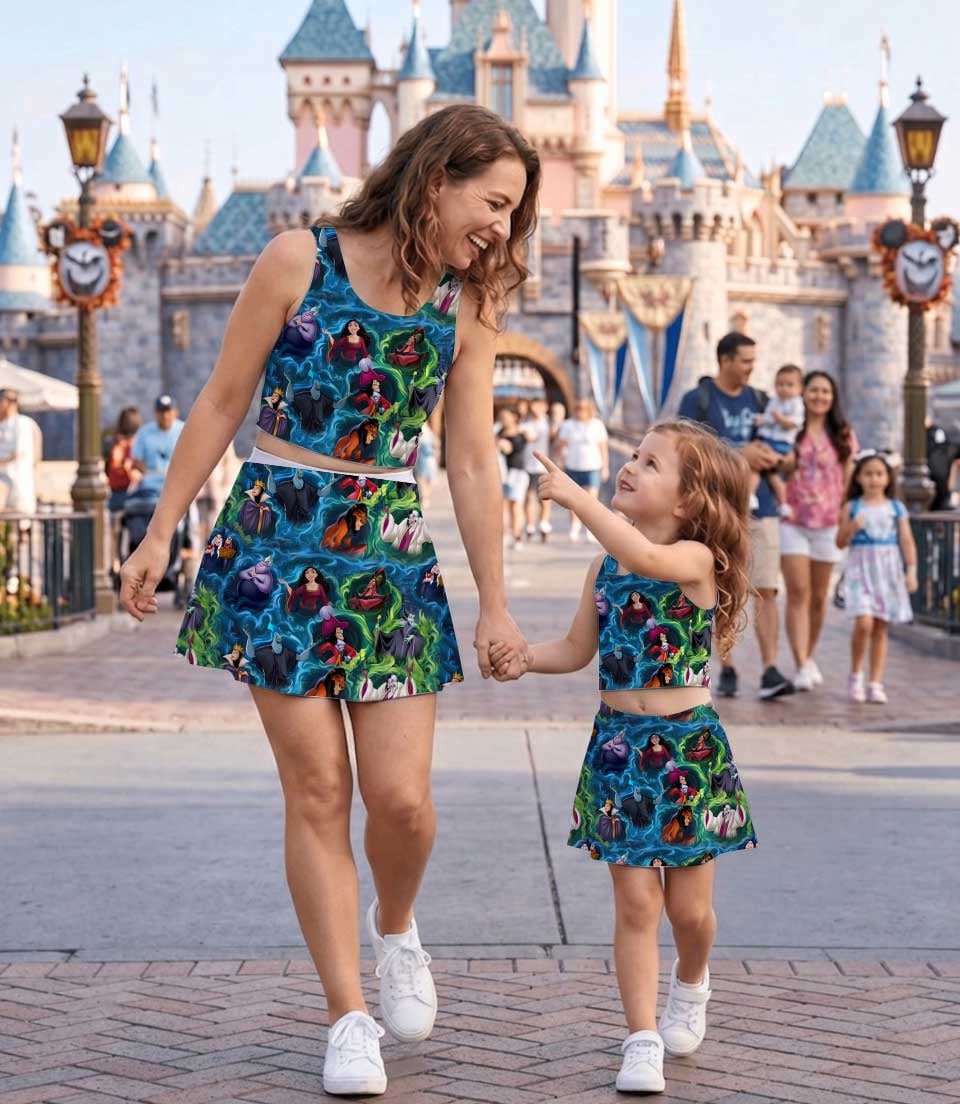 Disney Villains Matching Mom and Me Dress Set, Halloween Theme Park Family Vacation Outfit - Image 4