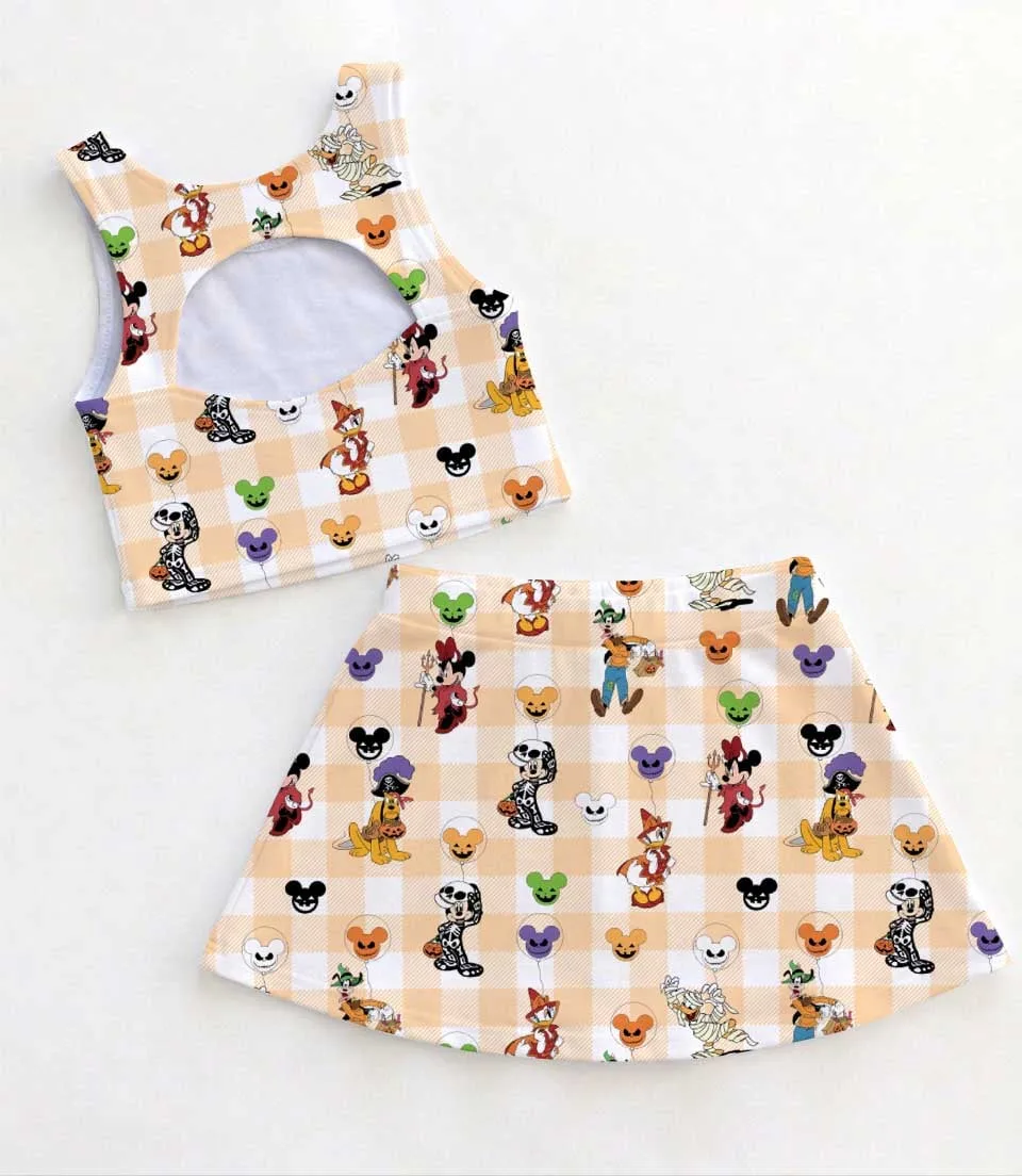 Disney Halloween Friends Plaid Matching Mom and Me Dress Set, Mickey and Pals Fall Family Vacation Outfit - Image 2