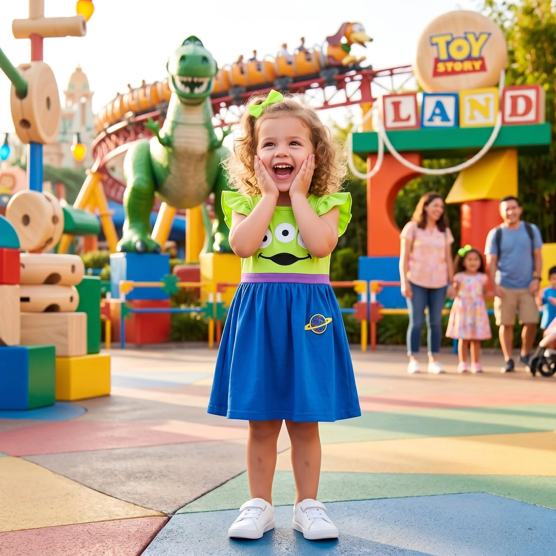Toy Story Alien Twirl Dress, Disney Parks Outfit for Girls, Toy Story Alien Dress - Image 3