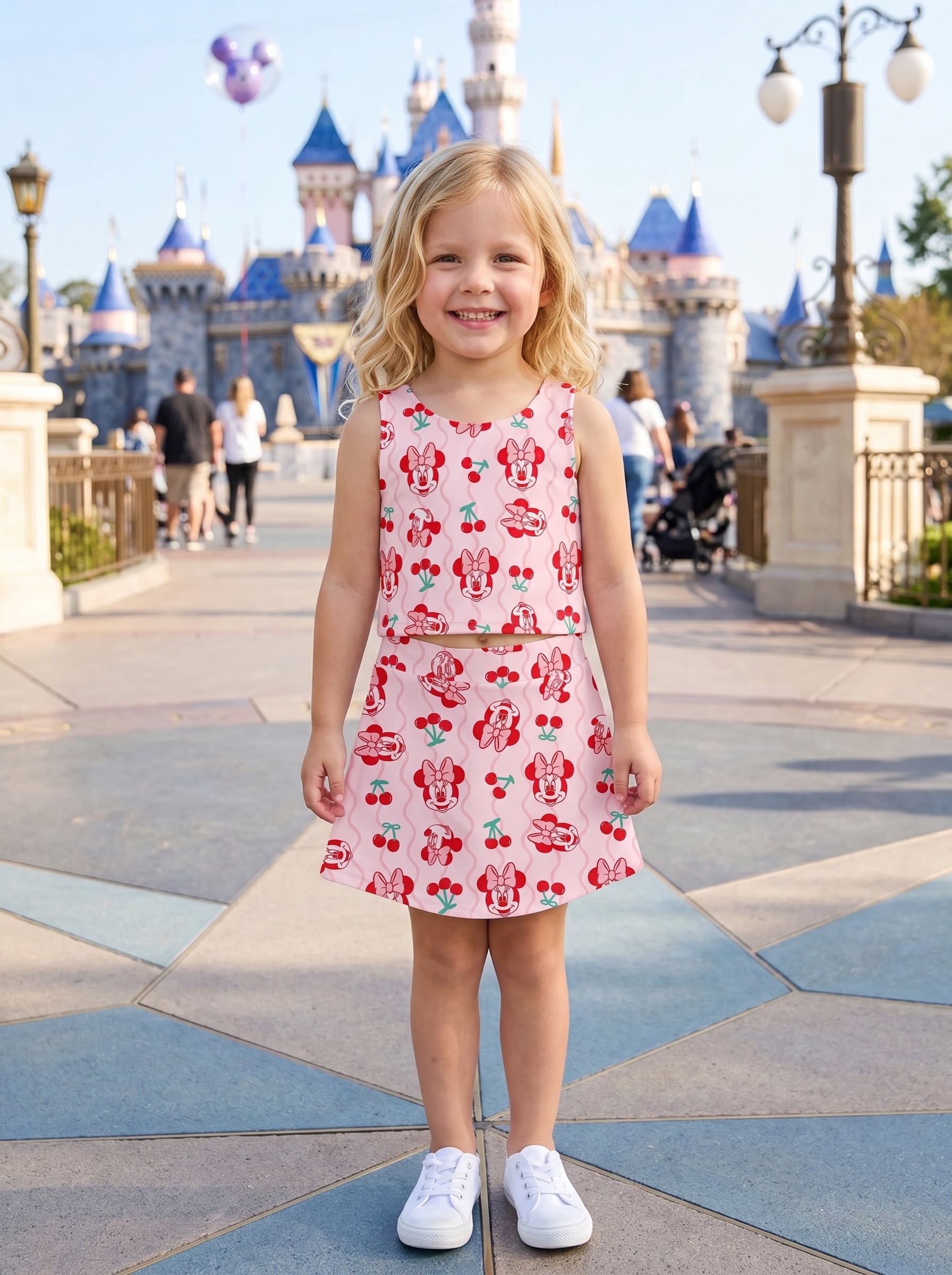 Cherry Minnie Matching Dress Set, Mom And Me Outfit, Disney Park Vacation Clothes - Image 2