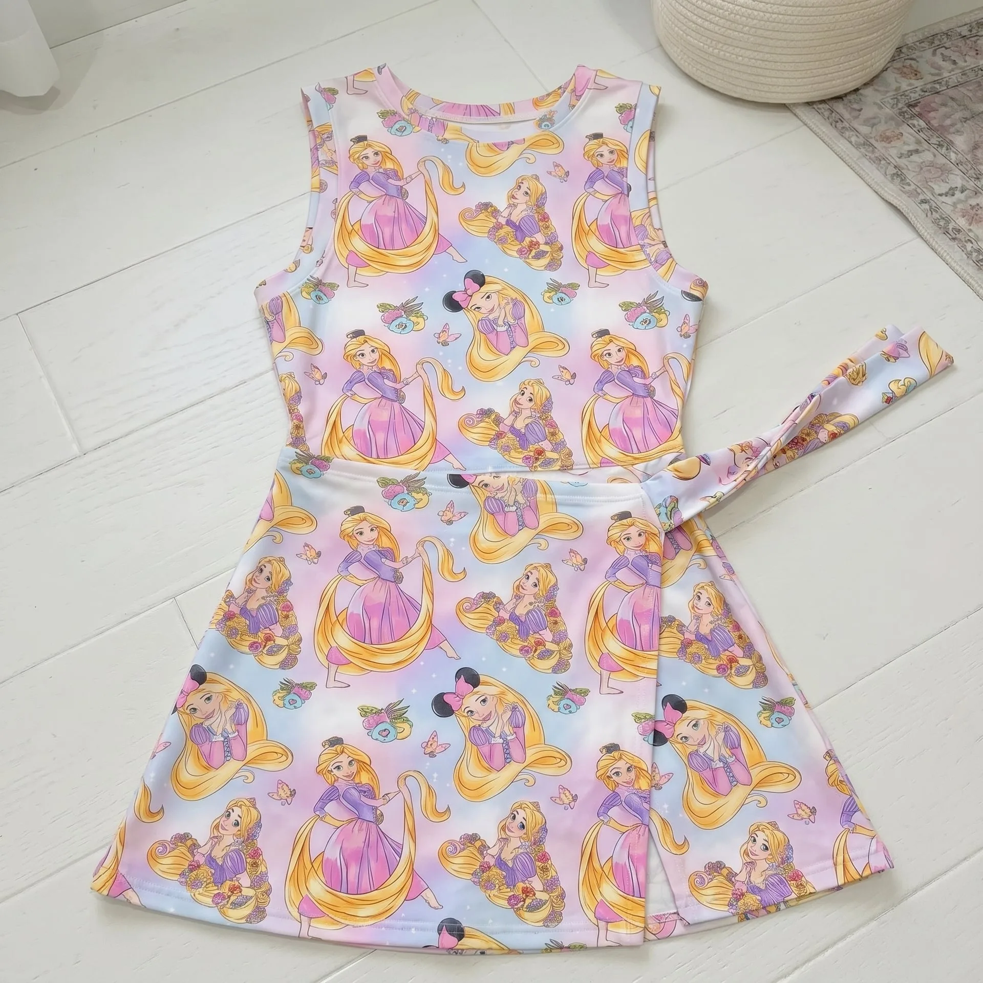 Rapunzel Tennis Dress Skirt, Disney Park Vacation Outfit, Rapunzel Skort Dress