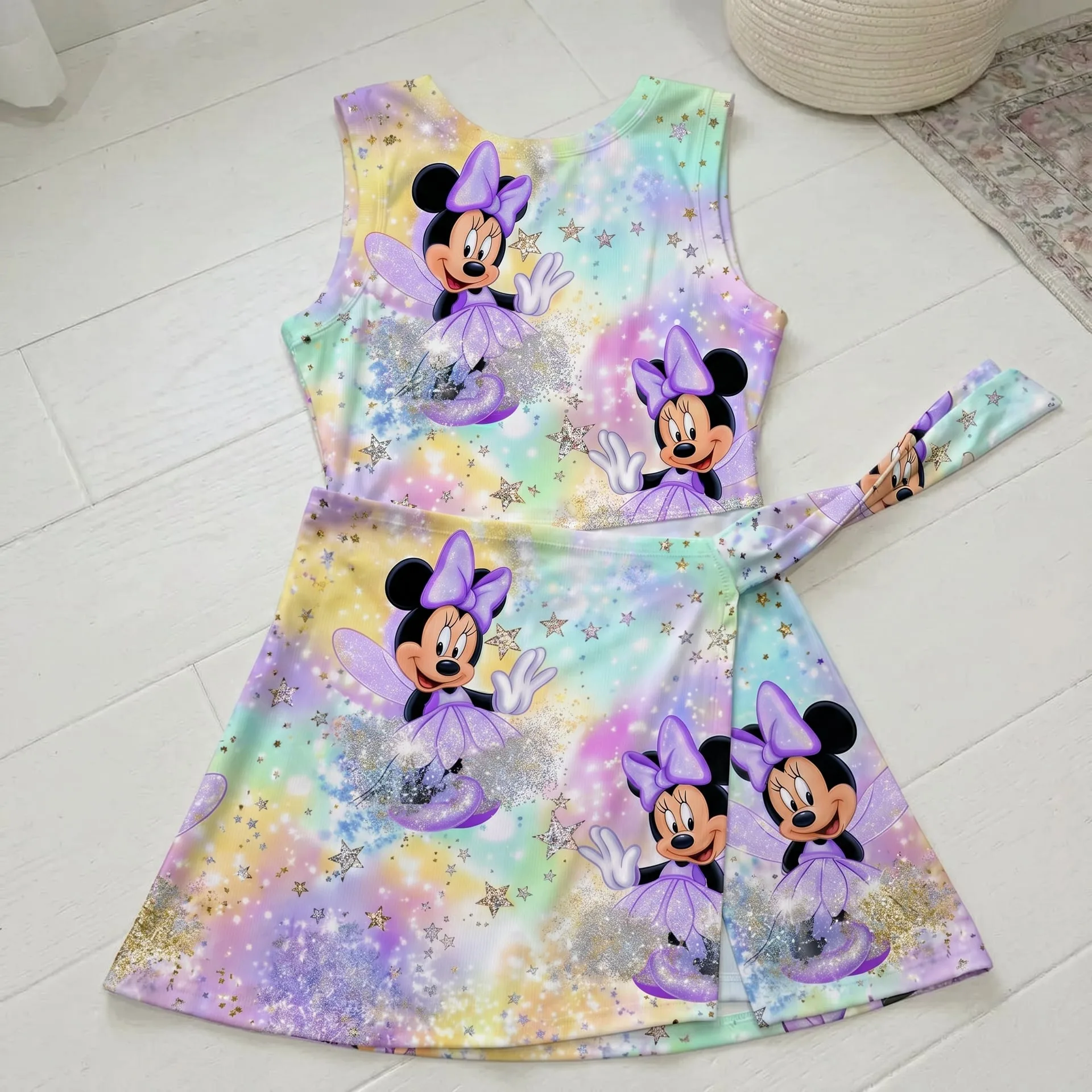 Pastel Minnie Mouse Tennis Dress Skirt, Disney Park Vacation Outfit, Pastel Minnie Skort Dress