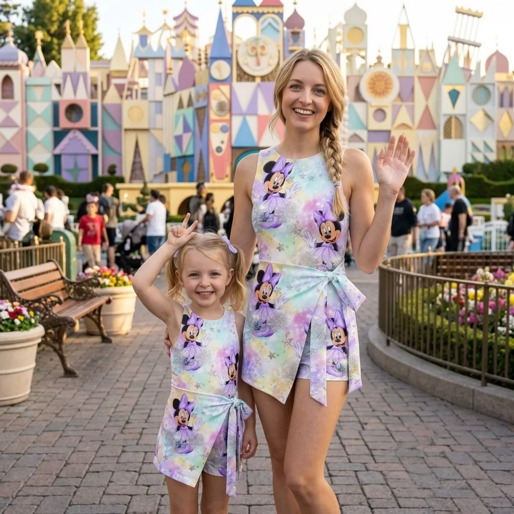 Pastel Minnie Mouse Tennis Dress Skirt, Disney Park Vacation Outfit, Pastel Minnie Skort Dress - Image 4