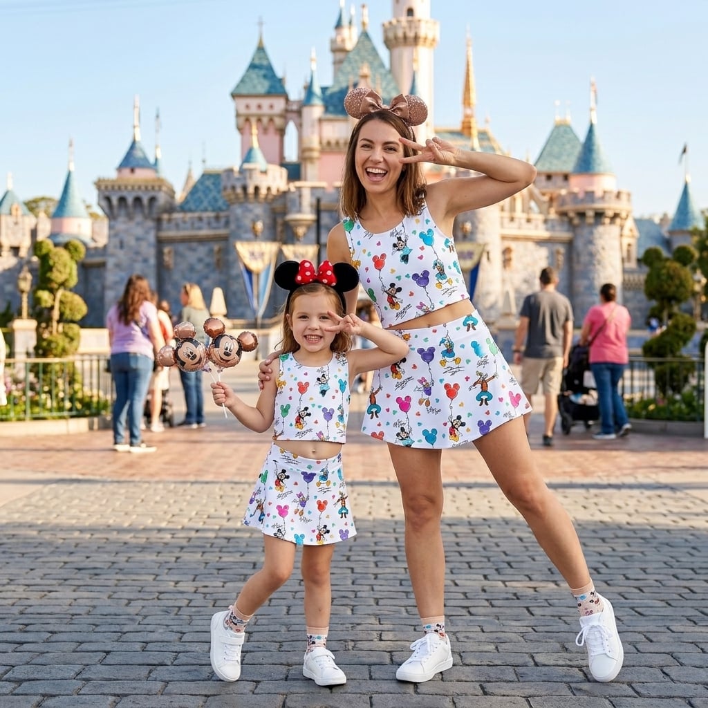Classic Disney Characters Matching Dress Set, Mom And Me Outfit, Disney Park Vacation Clothes - Image 5