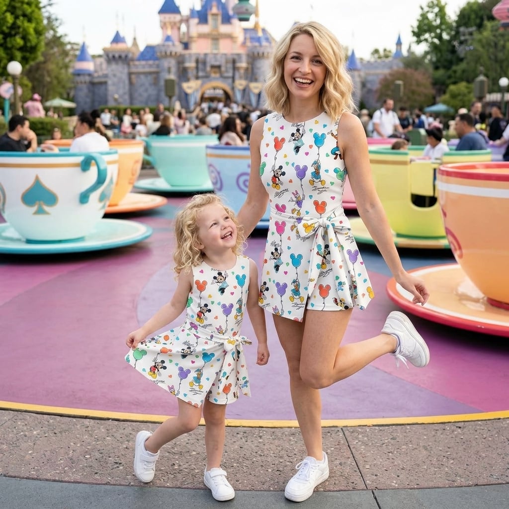 Classic Disney Characters Tennis Dress Skirt, Disney Park Vacation Outfit, Disney Characters Skort Dress - Image 4