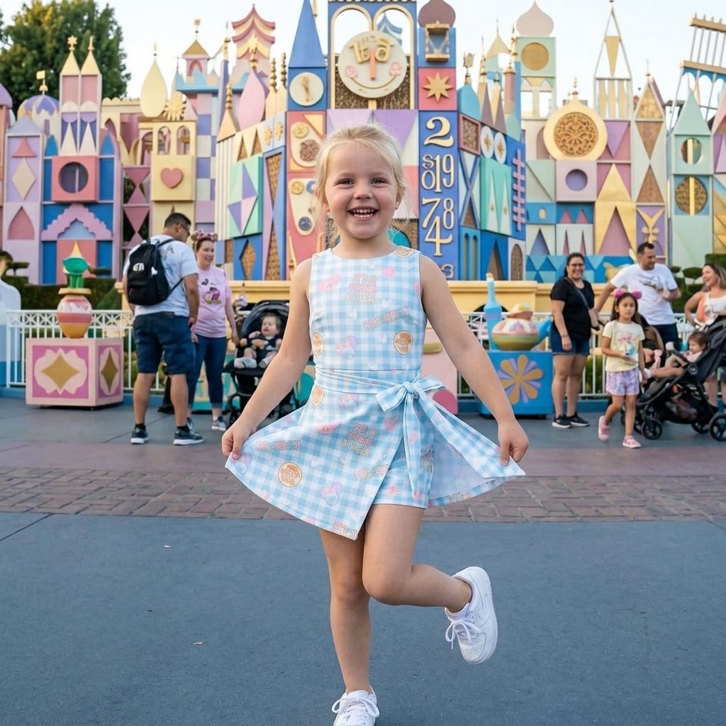 Coquette Disney Tennis Dress, Mickey Ears Bow Outfit, Disneyland Family Trip Dress - Image 2