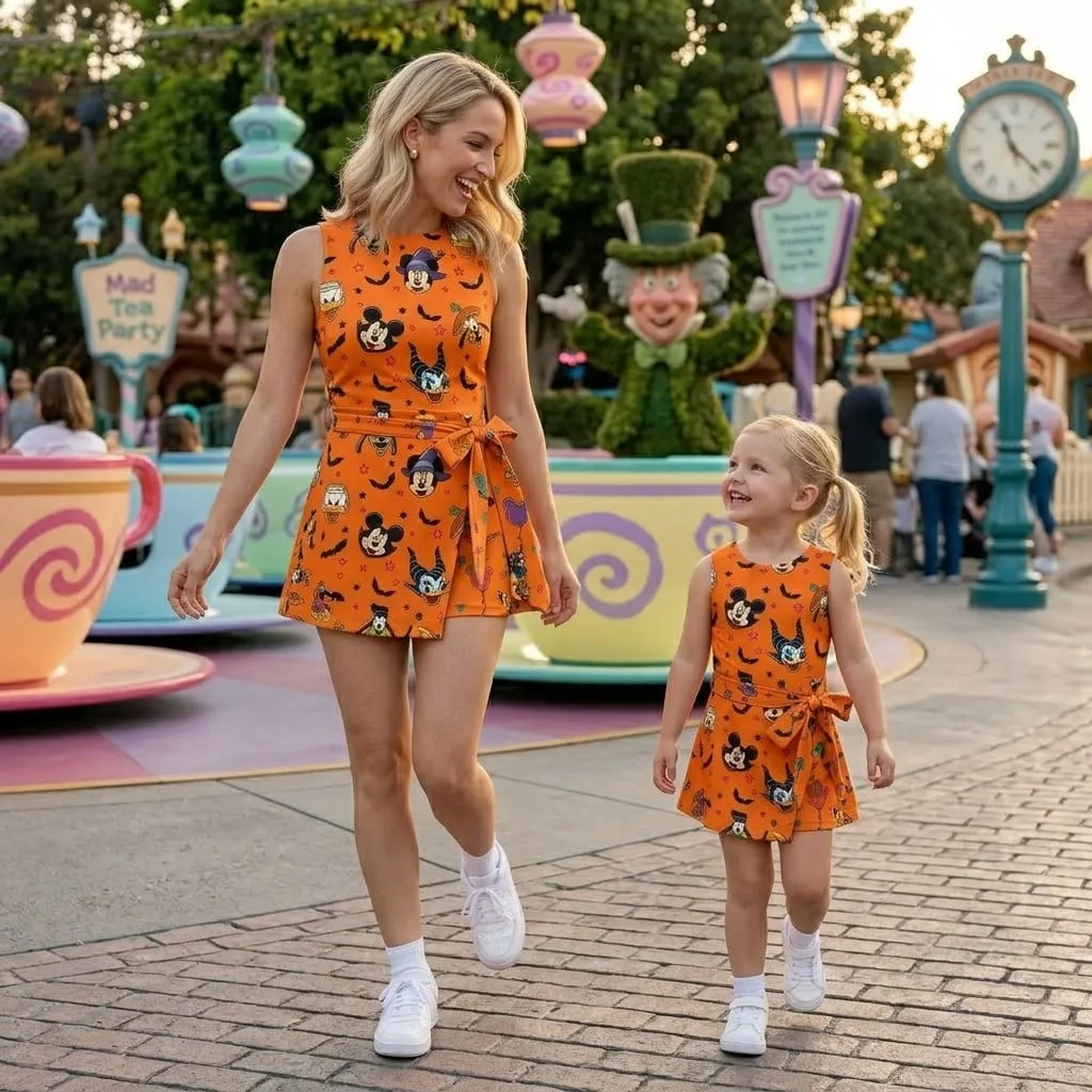 Halloween Mickey & Friends Tennis Dress Skirt, Mickey Minnie Matching Halloween Outfit - Image 5
