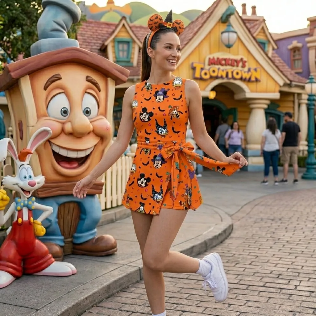 Halloween Mickey & Friends Tennis Dress Skirt, Mickey Minnie Matching Halloween Outfit - Image 6