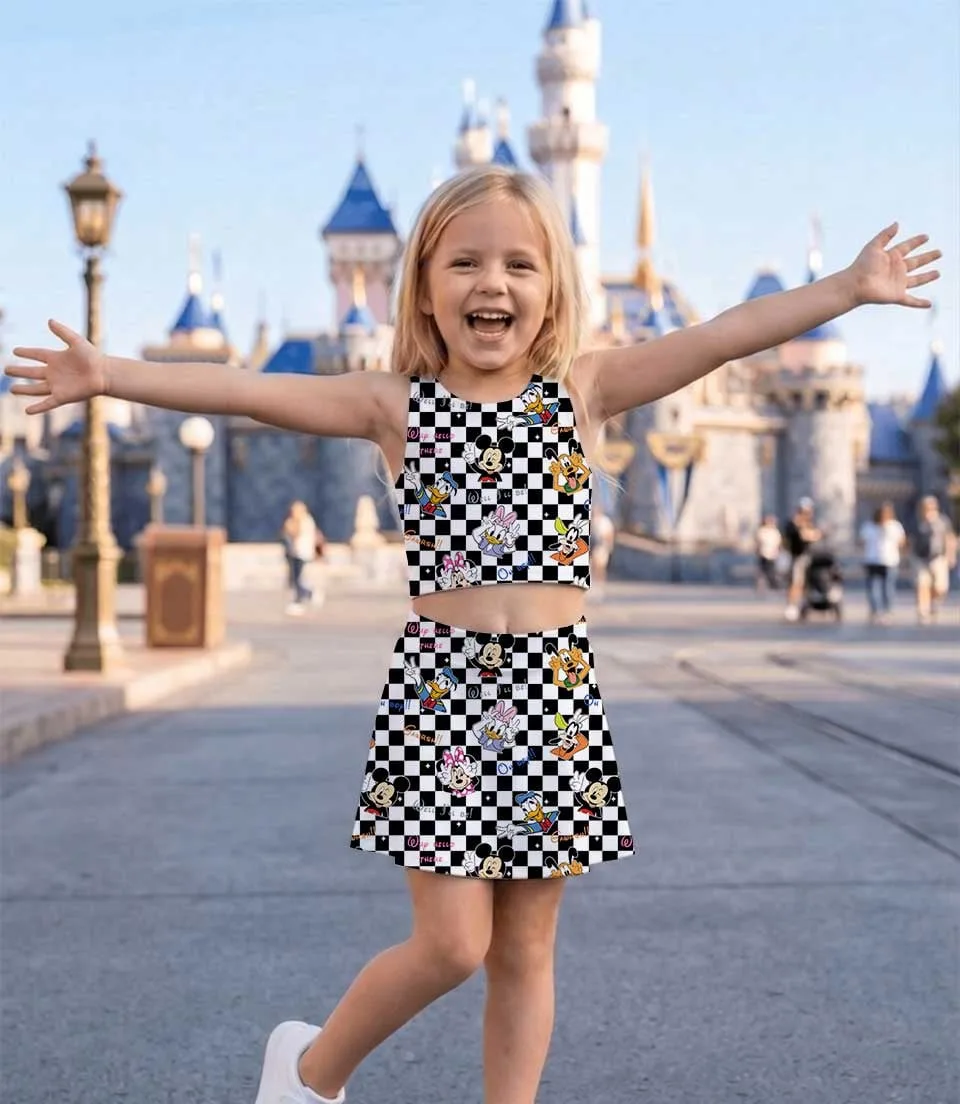 Mickey & Friends Mom and Me Matching Dress Set, Checkerboard Disney Family Outfit - Image 5