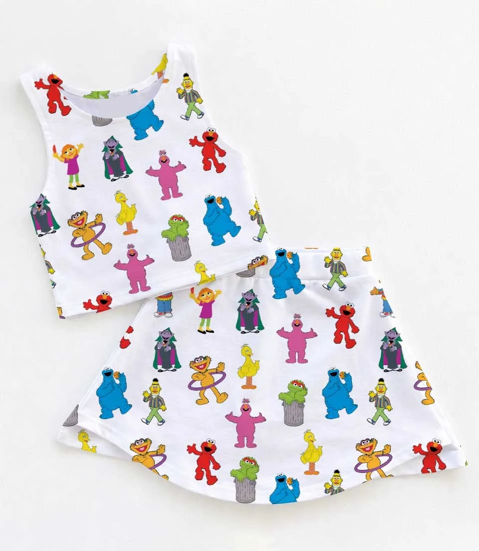 Sesame Street Mom and Me Matching Dress Set, Colorful Family Vacation Outfit