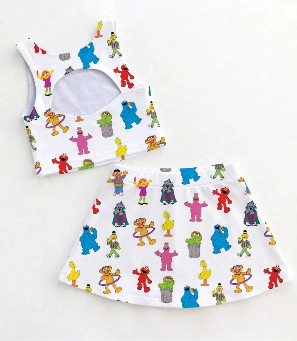 Sesame Street Mom and Me Matching Dress Set, Colorful Family Vacation Outfit - Image 2