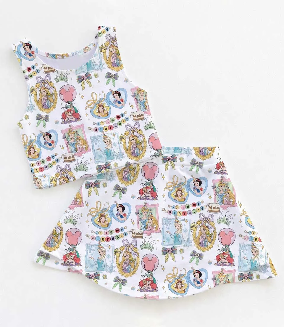 Disney Princess Birthday Mom and Me Matching Dress Set, Magical Princess Party Family Outfit