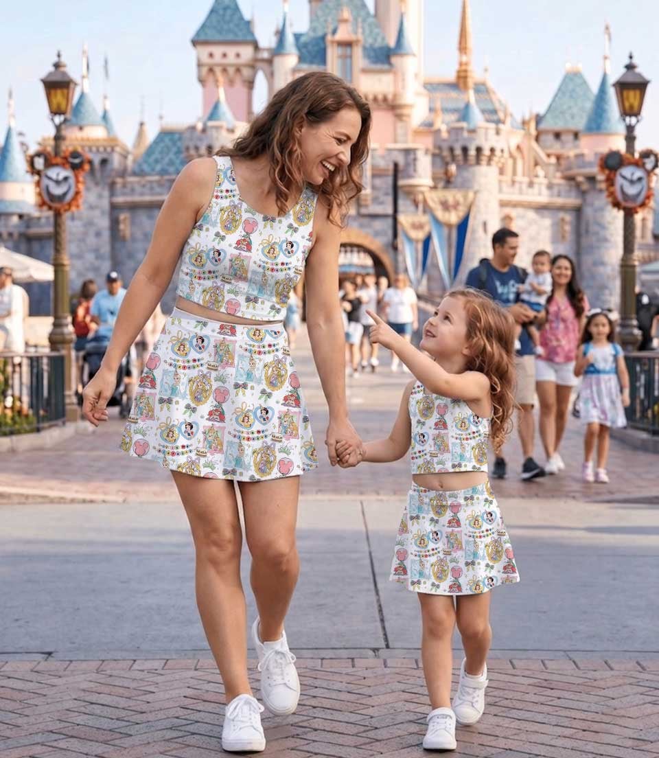 Disney Princess Birthday Mom and Me Matching Dress Set, Magical Princess Party Family Outfit - Image 5