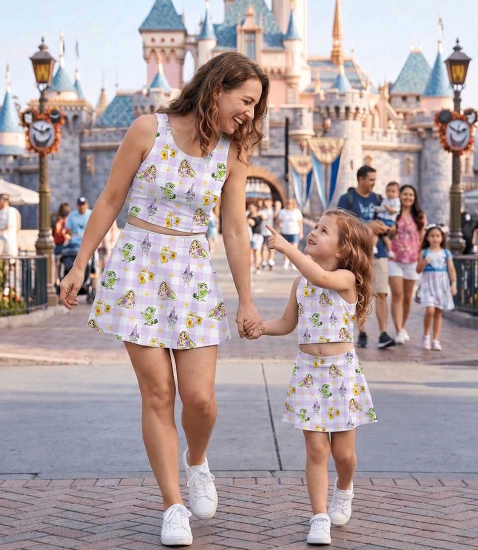 Disney Tangled Rapunzel Matching Mom and Me Dress Set, Pascal and Lantern Family Theme Park Vacation Outfit - Image 5