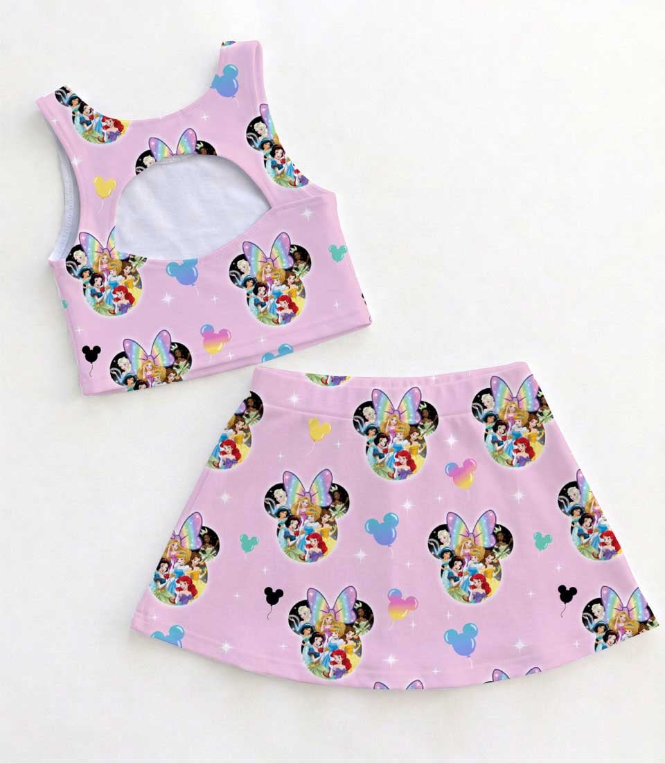 Disney Princess Mickey Ears Mom and Me Matching Dress Set, Pink Magical Family Vacation Outfit - Image 2