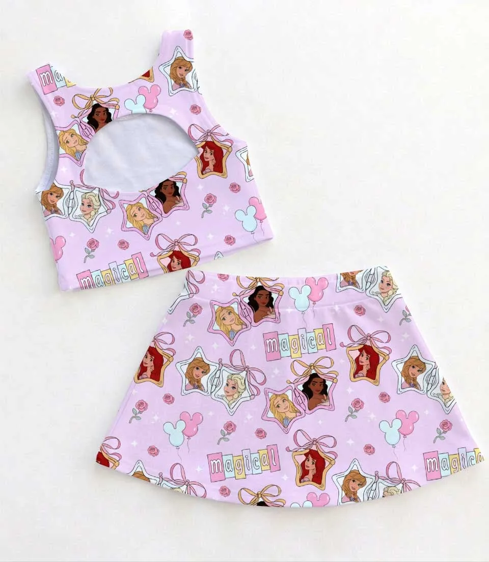 Disney Princess Magical Mom and Me Matching Dress Set, Pink Fairytale Birthday Family Outfit - Image 2