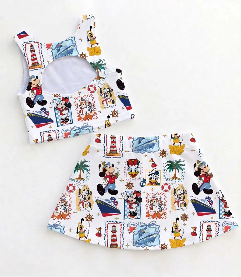 Disney Cruise Family Matching Dress Set, Mickey Mouse Nautical Mom and Me Dress Set, Vacation Outfit - Image 2
