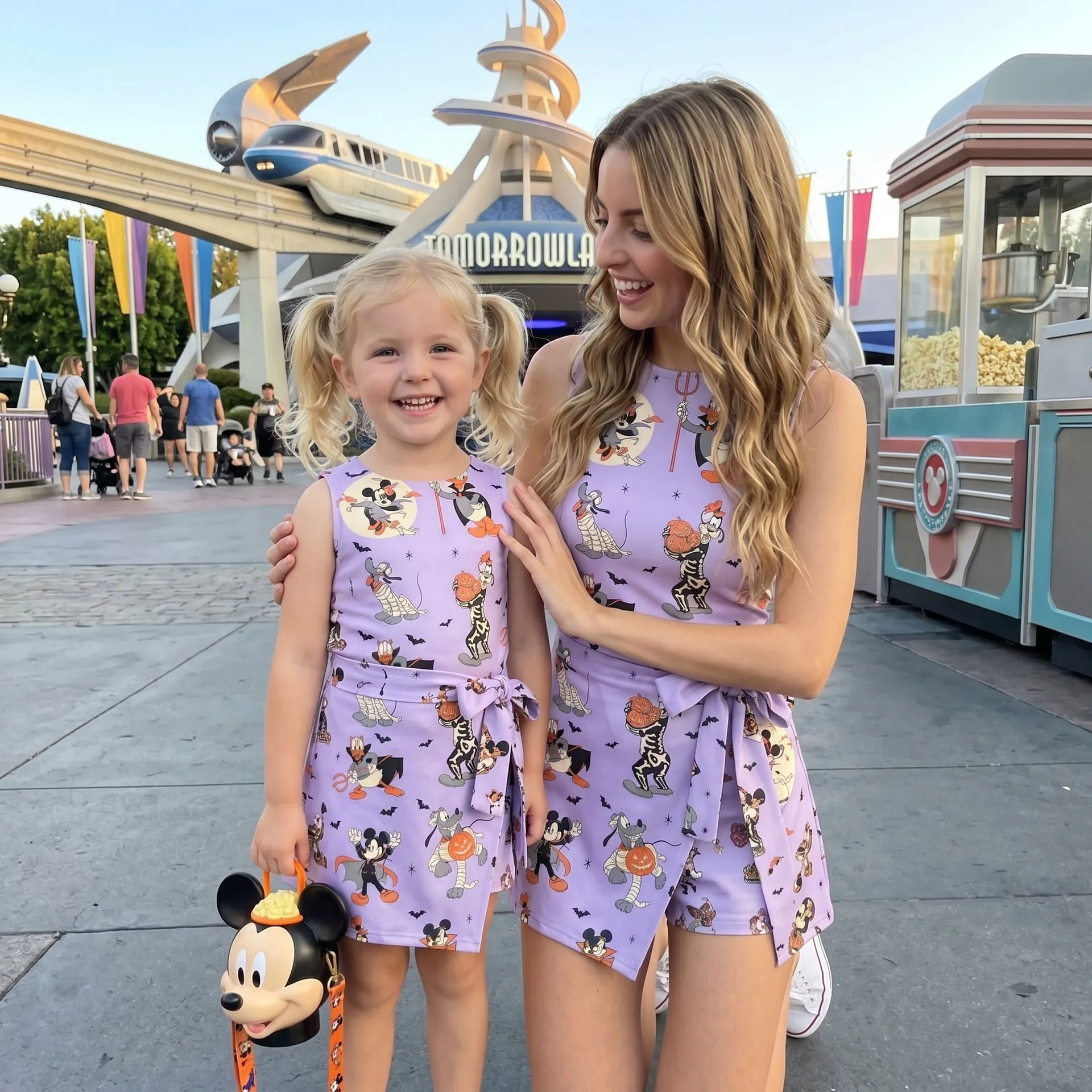 Mickey And Friends Halloween Tennis Dress Skirt, Disney Halloween Park Vacation Outfit, Mickey Halloween Skort Dress - Image 4