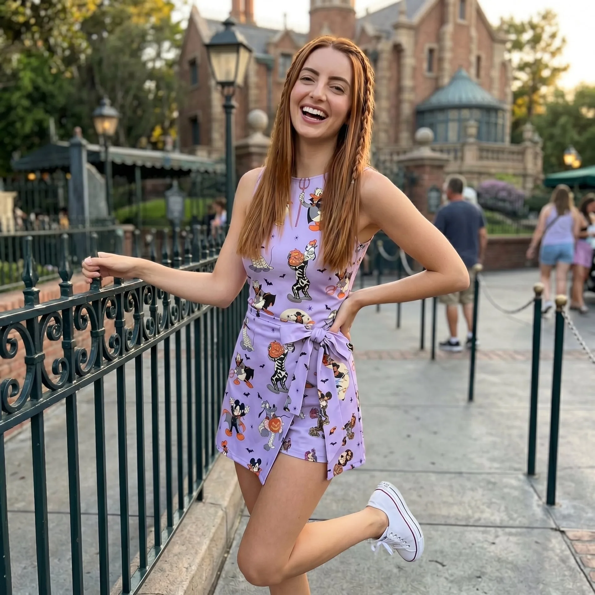 Mickey And Friends Halloween Tennis Dress Skirt, Disney Halloween Park Vacation Outfit, Mickey Halloween Skort Dress - Image 2