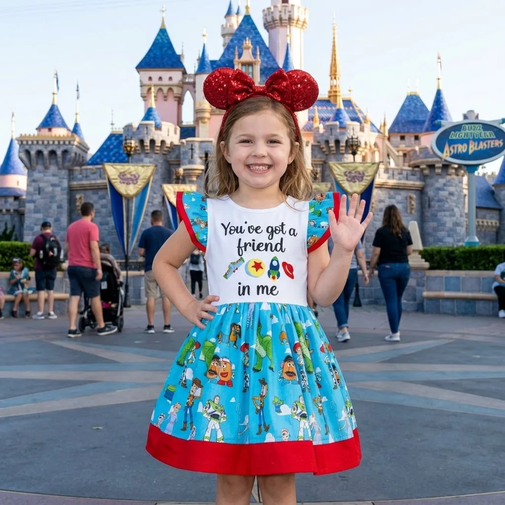 Disney Pixar Toy Story Woody Buzz Lightyear Skater Dress, Family Matching Outfit - Image 6