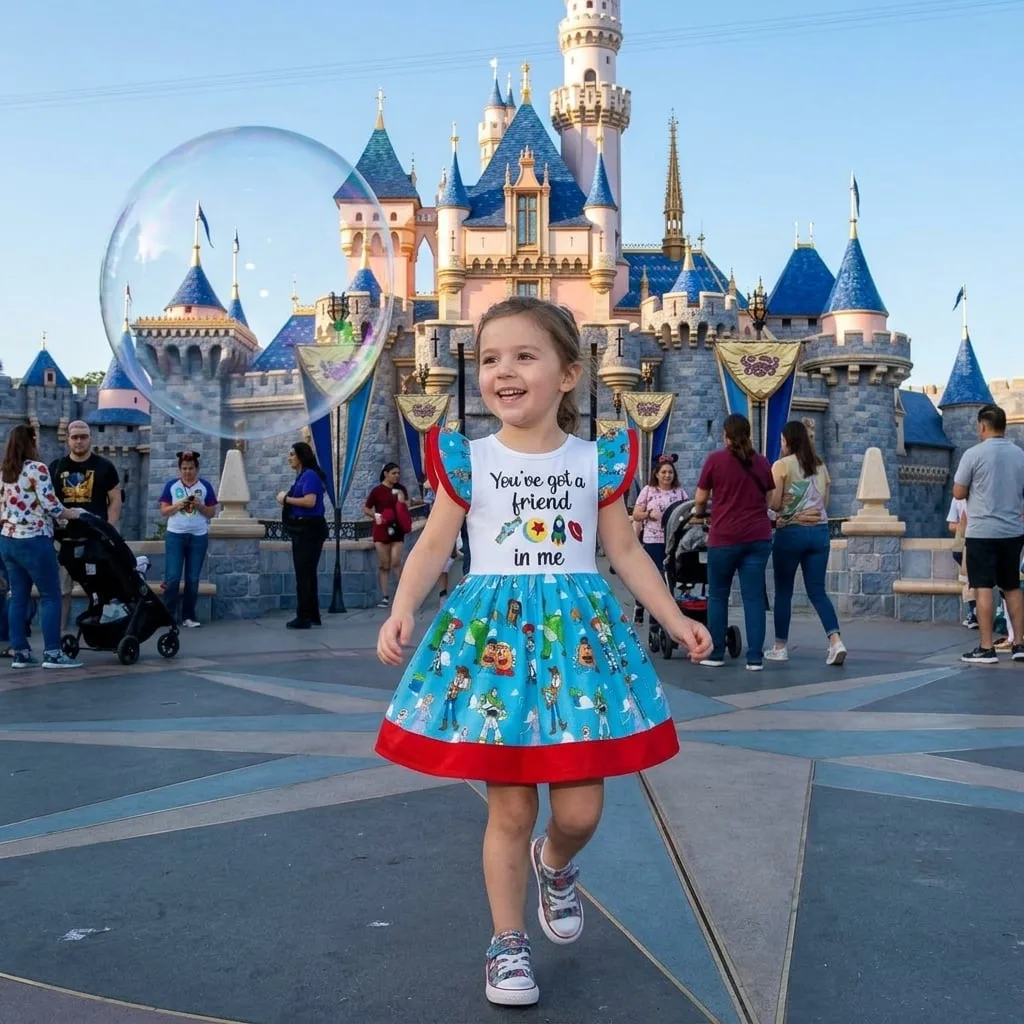 Disney Pixar Toy Story Woody Buzz Lightyear Skater Dress, Family Matching Outfit - Image 2