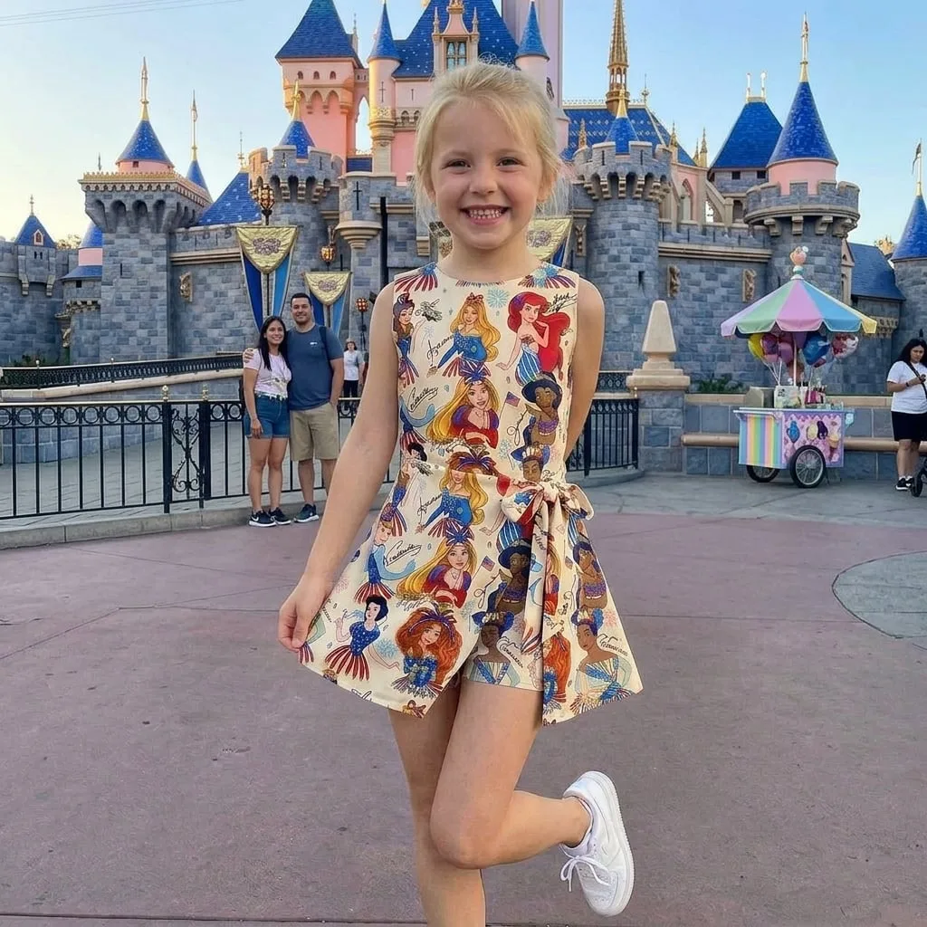 Disney Princess Patriotic 4th Of July Tennis Dress, Mama Mini Family Matching Dress - Image 2