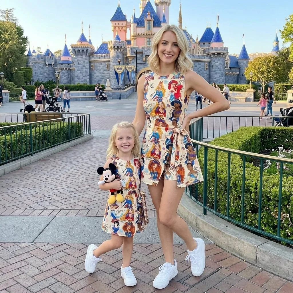 Disney Princess Patriotic 4th Of July Tennis Dress, Mama Mini Family Matching Dress - Image 4