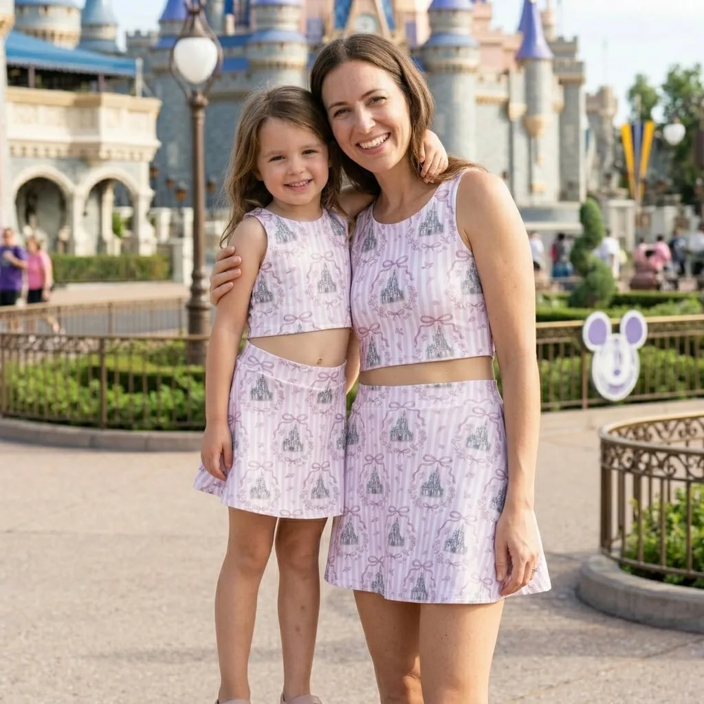 Princess Castle Dress Set, Disney Park Vacation Outfit, Coquette Bow Family Matching Clothes - Image 4