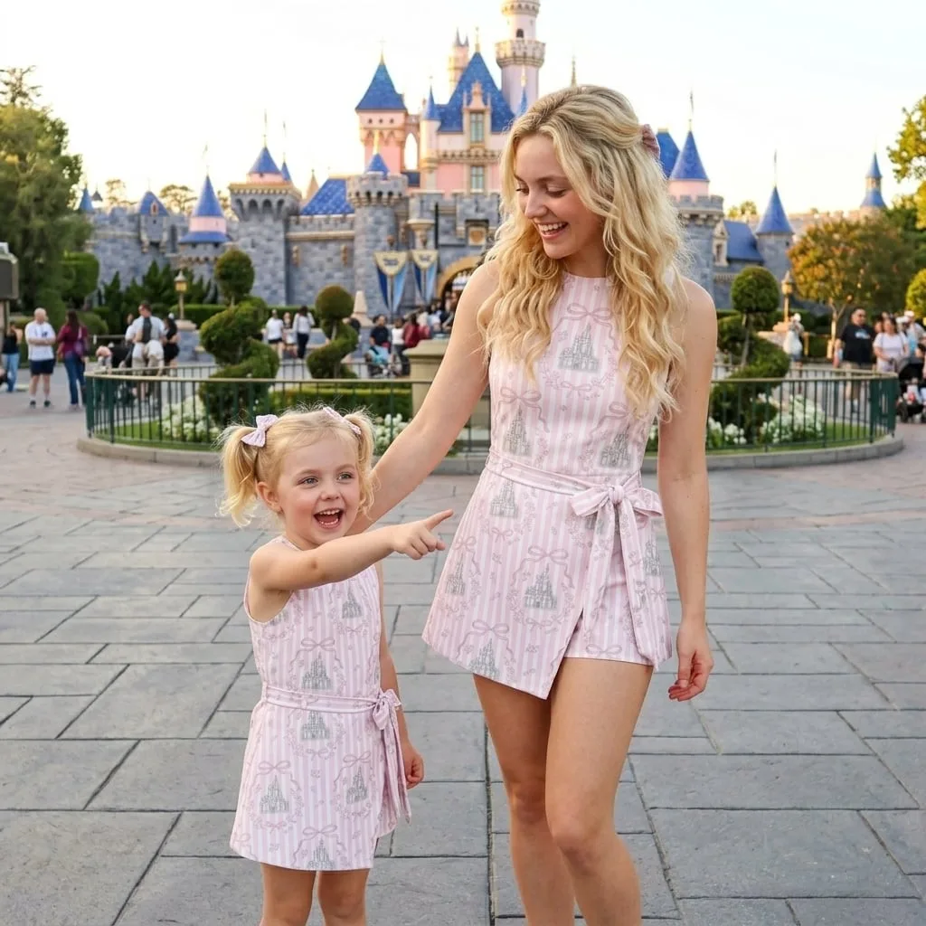 Disney Castle Coquette Tennis Dress Skirt, Disney Park Vacation Outfit, Princess Castle Skort Dress - Image 4