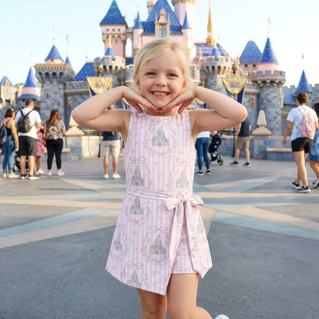 Disney Castle Coquette Tennis Dress Skirt, Disney Park Vacation Outfit, Princess Castle Skort Dress - Image 3