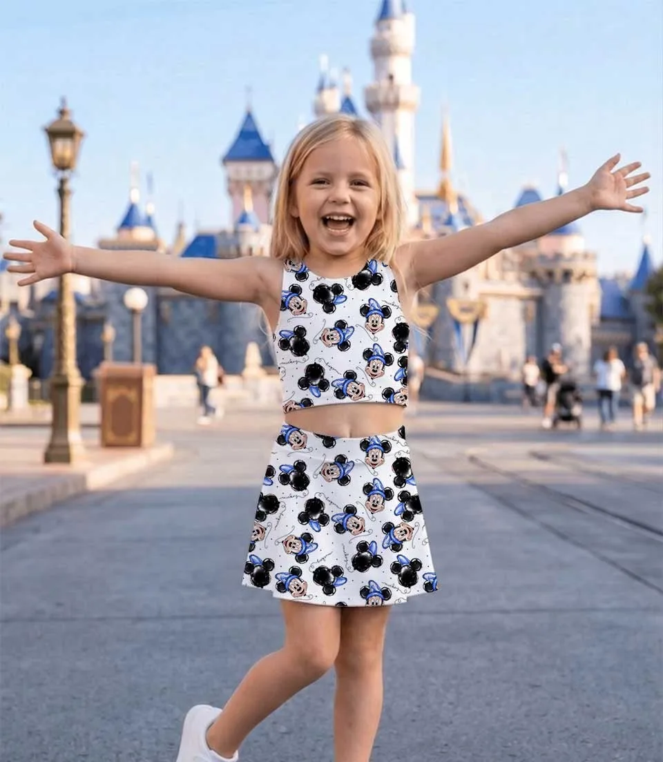 Disney Fantasia Mickey Mouse Family Matching Dress Set, Sorcerer Mickey Magic Hat Two Piece Dress Set, Halloween Cute Mom and Me Outfit Costume - Image 5