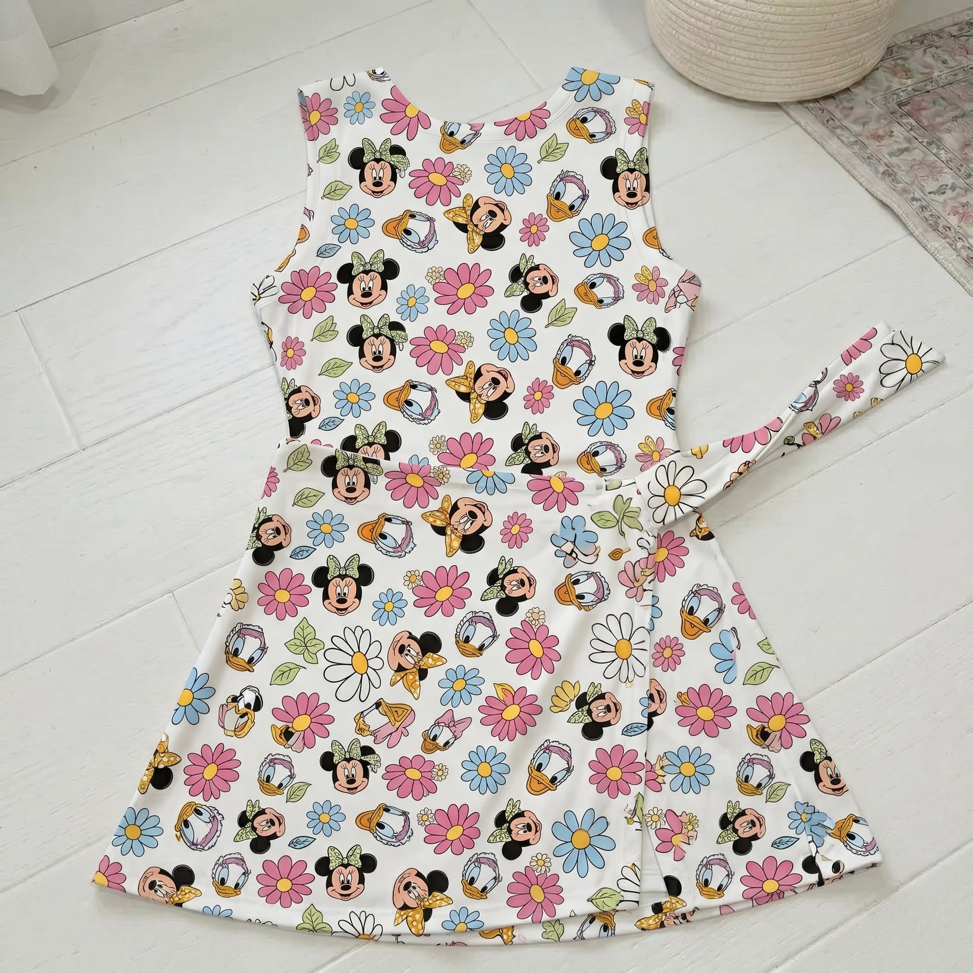 Mickey & Friends Floral Tennis Dress Skirt, Disney Park Vacation Outfit, Disney Skort Dress