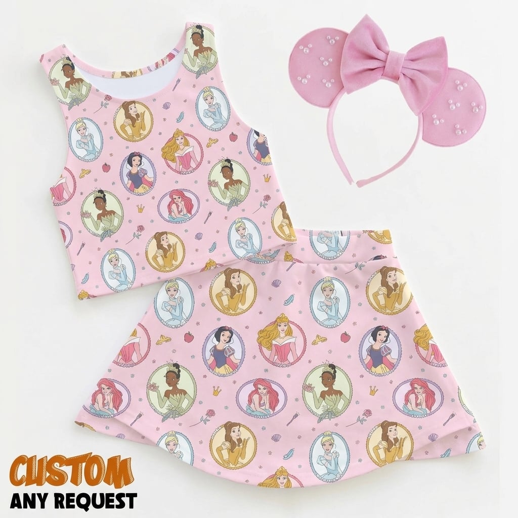 Disney Princess Matching Dress Set, Mom And Me Outfit, Disney Park Vacation Clothes