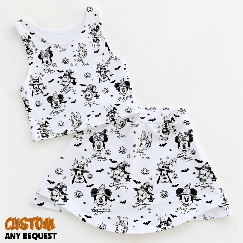 Halloween Mickey & Friends Matching Dress Set, Mom And Me Outfit, Disney Park Vacation Clothes