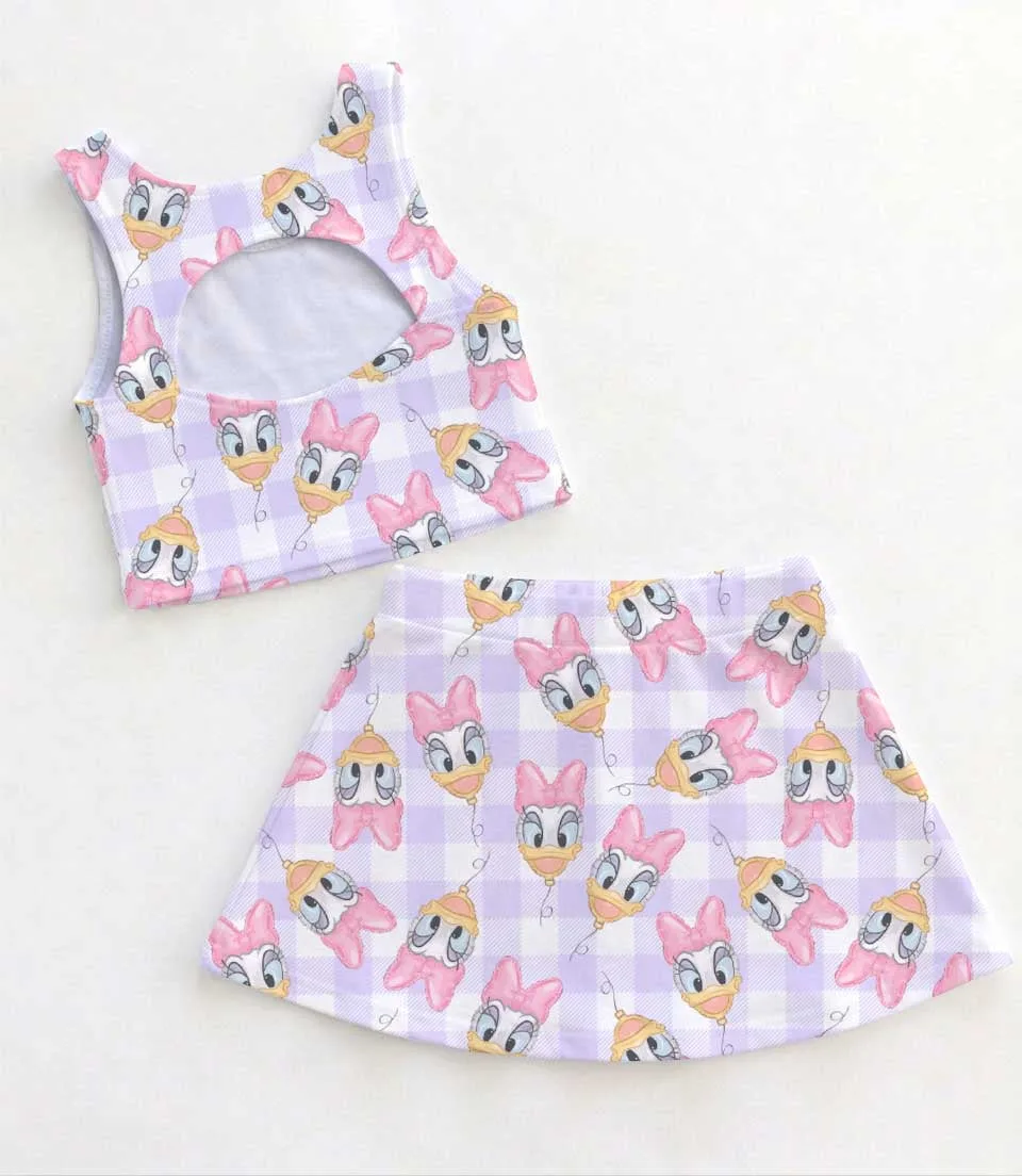 Disney Daisy Duck Gingham Check Dress Set, Pink Daisy Duck Family Matching Dress Set, Mom and Me Summer Outfit Costume - Image 2