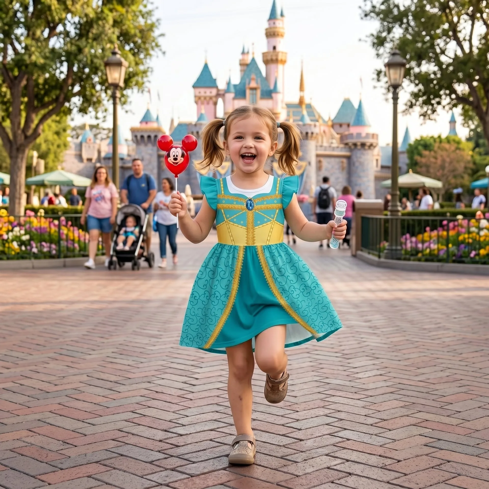 Girls Disney Jasmine Aladdin Princess Ruffle Dress, Family Matching Outfit - Image 5