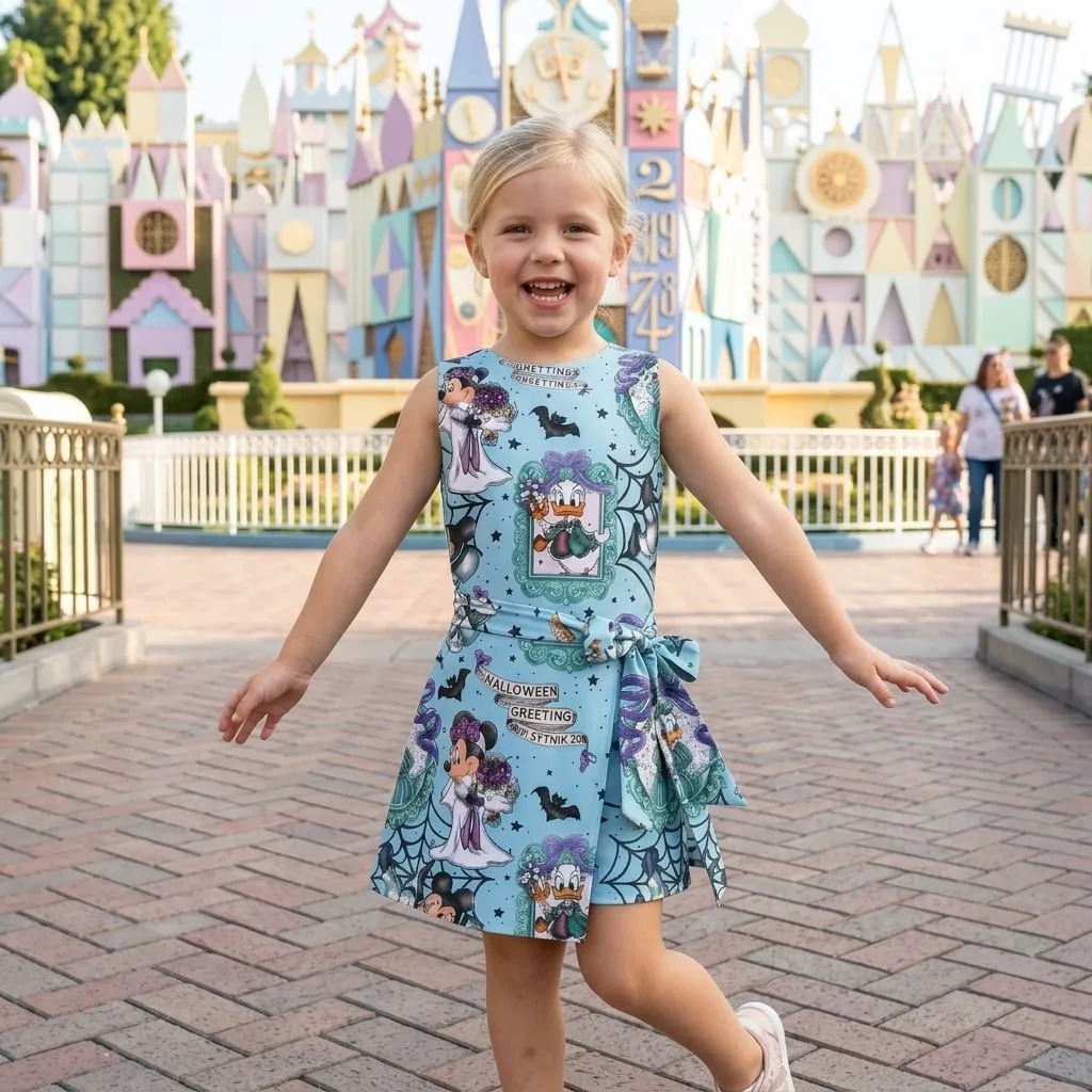 Mickey And Friends Halloween Tennis Dress Skirt, Disney Halloween Park Vacation Outfit, Mickey Halloween Skort Dress - Image 2