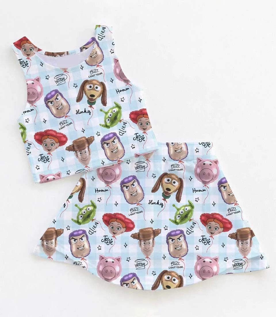 Disney Toy Story Character Gingham Dress Set, Woody Buzz Lightyear Jessie Family Matching Dress Set, Mom and Me Vacation Outfit Costume