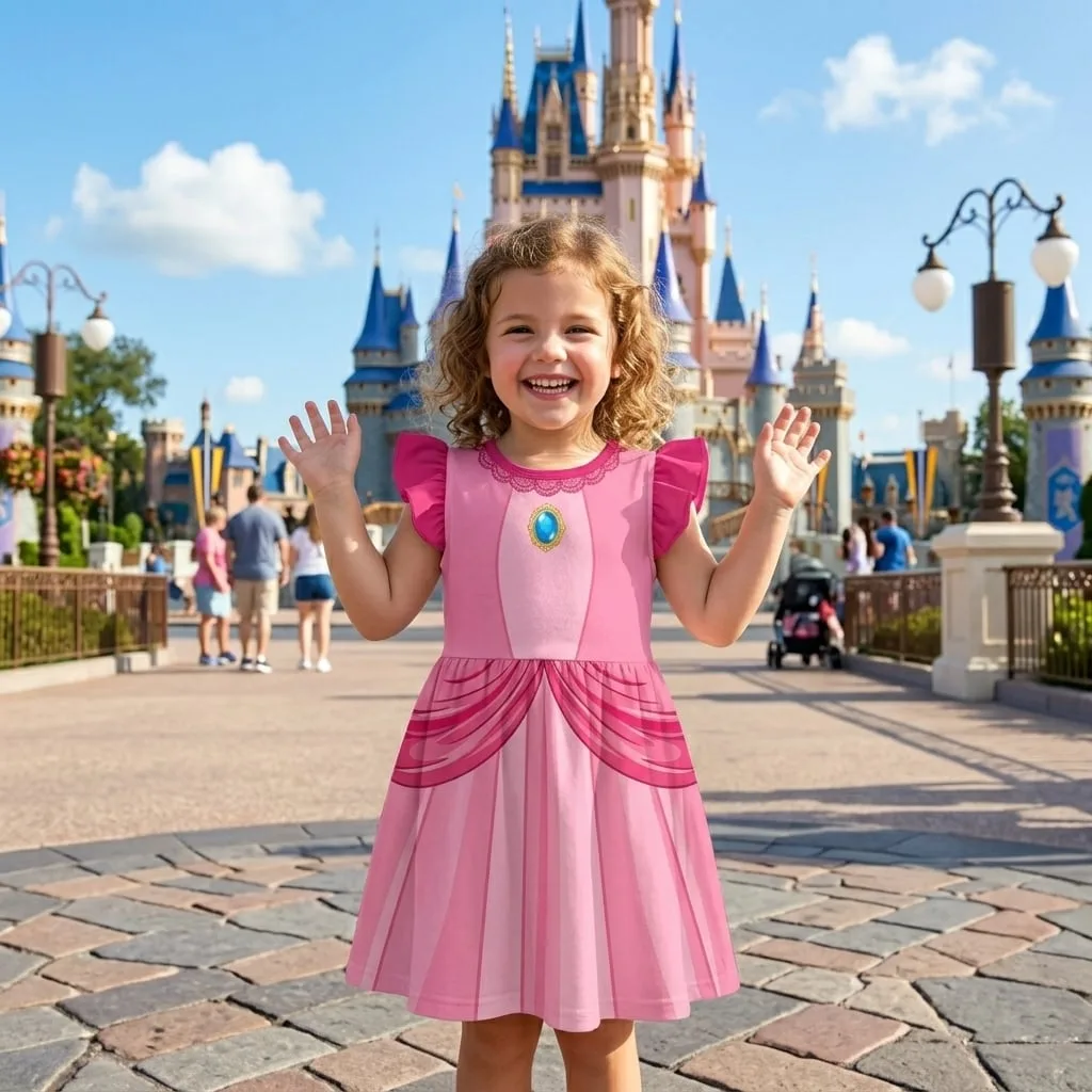 Sleeping Beauty Twirl Dress, Disney Parks Outfit for Girls, Princess Aurora Dress - Image 3