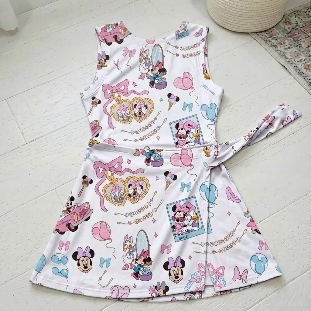 Minnie Daisy Coquette Tennis Dress Skirt, Disney Park Vacation Outfit, Minnie Mouse Skort Dress
