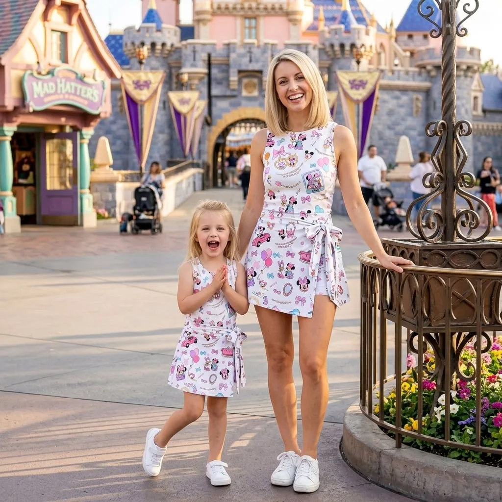 Minnie Daisy Coquette Tennis Dress Skirt, Disney Park Vacation Outfit, Minnie Mouse Skort Dress - Image 5