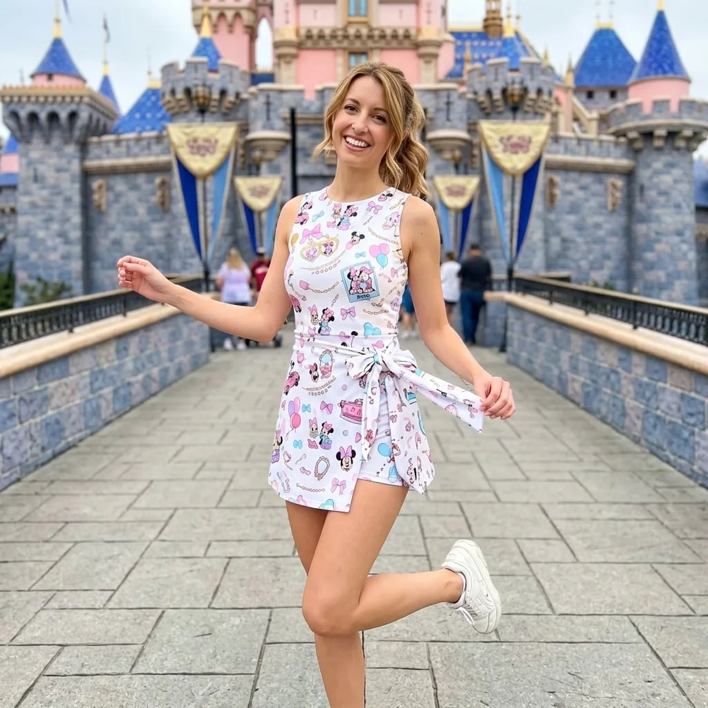 Minnie Daisy Coquette Tennis Dress Skirt, Disney Park Vacation Outfit, Minnie Mouse Skort Dress - Image 3