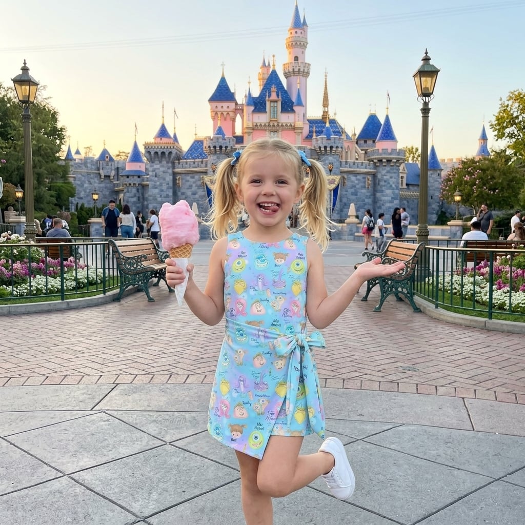 Monsters Inc. Tennis Dress Skirt, Disney Park Vacation Outfit, Monsters Inc. Skort Dress - Image 2