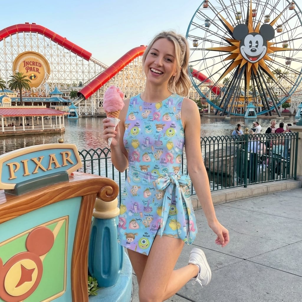 Monsters Inc. Tennis Dress Skirt, Disney Park Vacation Outfit, Monsters Inc. Skort Dress - Image 3