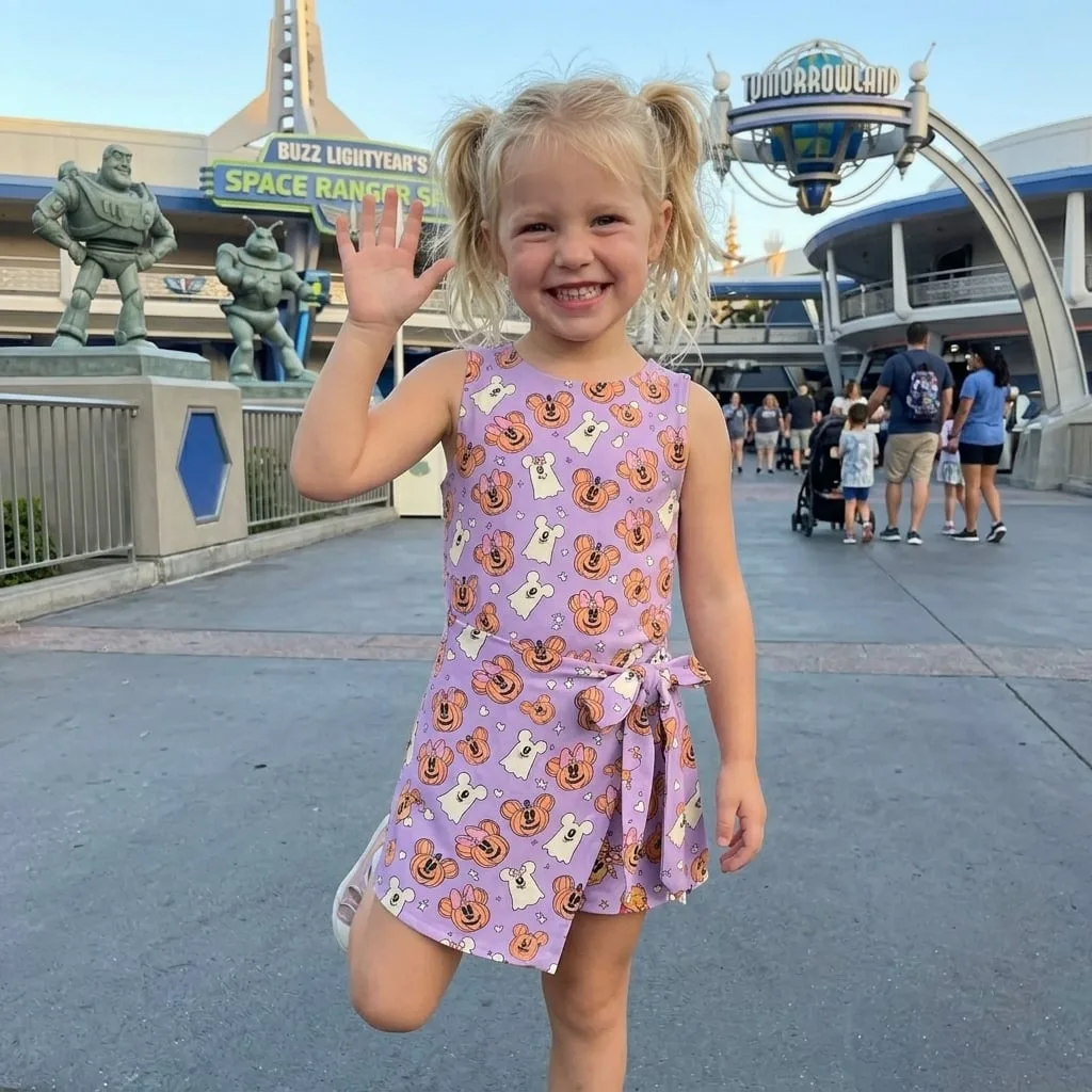 Halloween Mickey Pumpkin and Ghostface Tennis Dress Skirt, Halloween Vacation Outfit - Image 2