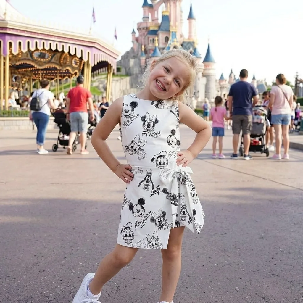 Mickey Minnie Donald Pluto Goofy Crew Balloon Pastel Tennis Dress Skirt, Disneyland Inspired Tennis Dress Skirt - Image 5