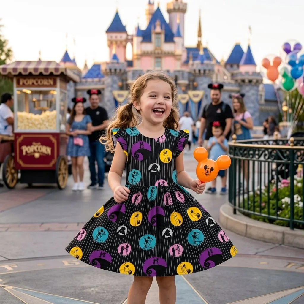 Nightmare Before Christmas Skater Dress, Jack And Sally Disney Halloween Dress - Image 6