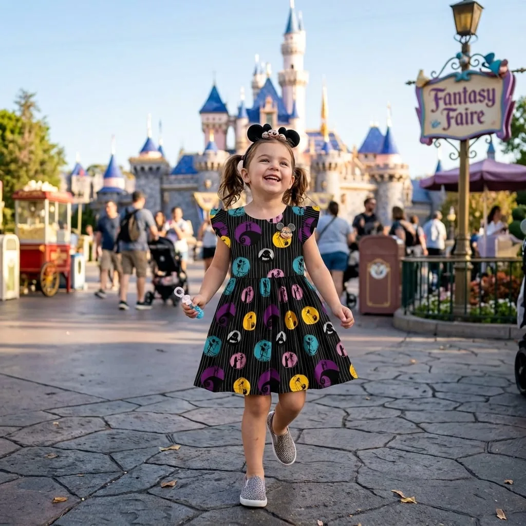 Nightmare Before Christmas Skater Dress, Jack And Sally Disney Halloween Dress - Image 4